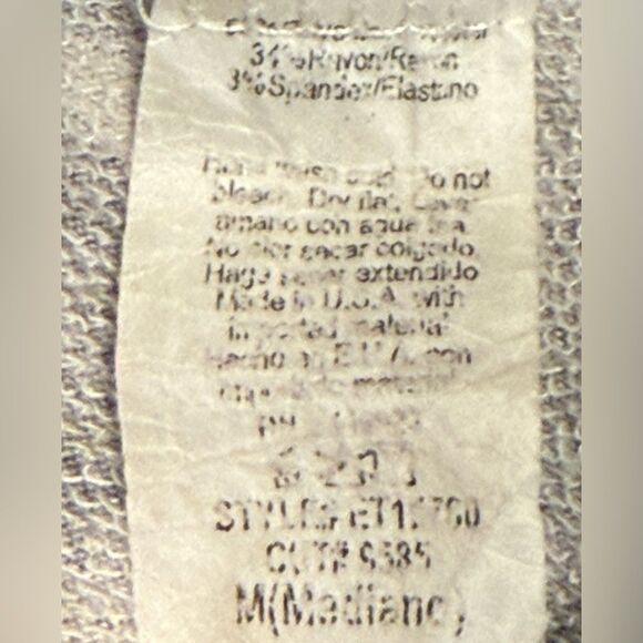 Easel Los Angeles Stars Soft Knit Dolman Sleeve Top Gray Off White Size Medium - Picture 5 of 5